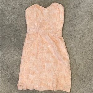 Lush rose fitting sweetheart pink dress